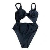 Womens black One Piece Swimsuit Black Small