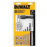 Dewalt Accessories 109217 Fractional Tap & Large Hexagon Die Set - 13 Piece Total 1 Missing- Retail: $79.98