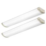 TychoLite Dimmable 4FT LED Kitchen Puff Ceiling Lights, 40W, 4800LM, 4000K, 4 Foot LED Linear Fixture 48 Inch Flush Mount LED Wraparound Shop Light for Garage, Office, Fluorescent Replacement, 2 Pack 