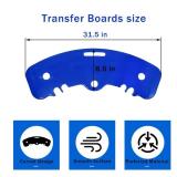 HMZ Sliding Transfer Plate, Used to Transfer a Patient or Disabled Person from a Wheelchair to a Bed, Toilet, Bathtub, car, Anti-Skid Hanging Sliding Plate, Load-Bearing 330 lb (Color : Blue)