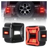 SUPAREE Tail Lights Assembly LED Rear Tail Light Compatible for 1979-2006 Wrangler TJ YJ CJ Universal trailer taillights - Pack of 2, RED