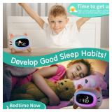 Winshine Kids Alarm Clock Cat, OK to Wake Clock for Kids with Night Lights, Children