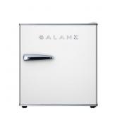 134 Galanz 1.7 Cu ft Mini Fridge Retro, White, New, Width 17.48"