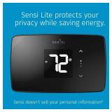 Sensi Lite Smart Thermostat, Data Privacy, Programmable, Wi-Fi, Easy DIY, Works With Alexa, Energy Star Certified, ST25, Most Systems C-Wire Not Required, Except On Heat/Cool Only and Heat Pump System