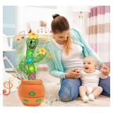 Cactus Baby Toys Boy Girl Gifts, Talking Singing Mimicking Cactus Plush Toy with Light Up, Infant Babies Toddler Kids Interactive Musical Toys, Recording+Dance+Sing English Songs+Repeat What You Say