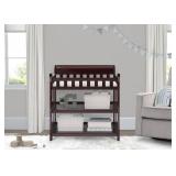 Delta Children Eclipse Changing Table with Changing Pad, Espresso Cherry - Retail: $109.45