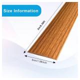 Floor Transition Strip Self Adhesive Laminate Floor Strip Threshold Seam Cover Strip Vinyl Door Floor Trim Elegant Wood Grain Design 2" Wide (6.6FT Brown Wood Grain)