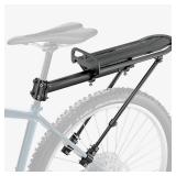 Bike Rear Rack Retractable Aluminum Alloy Bicycle Cargo Rack Mount Cycle Luggage Carrier Rear Seat Post Rack(Upgraded Version), Max Weight 55lb