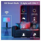 LEDEPLY WiFi G9 Smart Bulb, RGBCW, 3.5W=40W, Compatible with Alexa Google Home, Dimmable, Tunable White(2700k-6500k), Smart LED Bulb Remote Control, No Flickering, 3 Pack