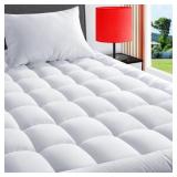 TEXARTIST Queen Mattress Pad Cover Cooling Mattress Topper Pillow Top Mattress Cover Quilted Fitted Mattress Protector with 8-21 Inch Deep Pocket