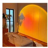 Cutting Edge Projection Table Lamp Sunset Theme & Colorful Light Effects - Retail $41