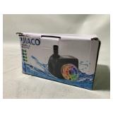 New PULACO 10Watt 160GPH Submersible Fountain Pump w/ LED Light