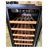 Never Been Used Kalamera Mini Fridge 15" Wine Cooler Refrigerator - 30 Bottle Wine Fridge w/ Stainless Steel Refrigerator& Double-Layer Tempered Glass Door and Temperature Memory Function Built-in or 