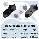 Comfoex 10 Pairs Boys Socks Low Cut Ankle Socks For Kids 8-10 4-6 6-8 Years Old Short Athletic Socks With Cushioned Sole