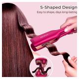 Hair Waver Iron Beach Waver Wand Hair Crimper Hair Waver Barrel Curling Iron 1 Inch PTC Heater Auto Shut-Off Adjustable Easy Shap Long Lasting Heat 320? - 430 ? Dual Voltage