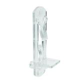 Prime-Line U 11299 Shelf Support Peg, Self-Locking 1/4 In. x 1/2 In. Clear , 4 Count ( Pack of 1), White