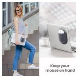 Epessa Universal Stick-On Mouse Pouch, Mouse Holder for Wireless Mouse, Mouse Sleeve for Laptop, Reusable Adhesive, No Glue Residue, Compatible with iPad or MacBook (Grey)