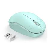 seenda Wireless Mouse, 2.4G Noiseless Mouse with USB Receiver - Portable Computer Mice for PC, Tablet, Laptop with Windows System - Mint Green