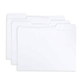 Blue Summit Supplies 100 White File Folders, 1/3 Cut Tab with Assorted Positions, Letter Size, Great for Organizing and Easy File Storage, 100 Pack