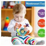 Montessori Sensory Toys for Toddlers 1-3 - Travel Activities Busy Board Cube - Baby Gifts for 6 9 12 18 Months 1 2 One Year Old Infant Boys Girls - Airplane Plane Car Travel Toys Educational Learning