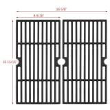 17 Inch Grates G460-0500-W1 463645015 Grill Replacement Parts for Charbroil Grill Grate 463633316 G517-0014-W1 463672416 463642116 463251414 463622515 463672016 463650413 Cast Iron Cooking Grates 2Pcs