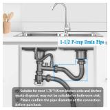 Cinsda Flexible Sink Drain Pipe, 1-1/2 P-trap with Adapter, Expandable Tubular Drain Tubing Pipe, Adjustable P Trap for Kitchen Sink Drain & Garbage Disposal