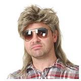 Kaneles Mullet Wigs for Men 80s Costumes Fancy Party Accessory Cosplay Halloween Hair Wig (Blonde)