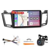 8 Core 4G+64G Android 13 Car Radio for Toyota RAV4 2013-2018, 10.1 inch Touch Screen RAV4 Stereo, Carplay&Android Auto/32EQ DSP/Wi-Fi/Bluetooth/1080P+AHD Backup Camera+MIC - Retail: $160.72