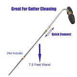 Tool Daily Gutter Cleaner Attachment for Pressure Washer, 2 Rotating Turbo Nozzle, 1/4 Inch Quick Connect, 3300 PSI