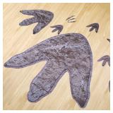 66 Pcs Dinosaur Decor Dinosaur Footprints Floor Decals Peel and Stick Dinosaur Track Stickers Removable Dinosaur Tracks Wall Decals Vinyl Footprints Wall Decal for Baby Nursery Bedroom Home, 3 Sizes