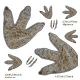 66 Pcs Dinosaur Decor Dinosaur Footprints Floor Decals Peel and Stick Dinosaur Track Stickers Removable Dinosaur Tracks Wall Decals Vinyl Footprints Wall Decal for Baby Nursery Bedroom Home, 3 Sizes