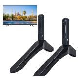 Universal TV Stand Base Table Top TV Legs, TV Pedestal Feet Compatible with Samsung LG TCL Hisense TV with Mounting Holes Distance 2.16in/5.5cm or Within 1.77in/4.5cm