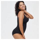 AMRIY Shapewear Bodysuit for Women Tummy Control Body Shaper Plus Size Waist Trainer Vest Fajas Colombianas Black,X-L