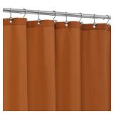 ALYVIA SPRING Extra Long Fabric Shower Curtain Liner Waterproof - 72" x 84", Soft & Lightweight XL Shower Curtain with 3 Magnets, Machine Washable - 72x84, Burnt Orange