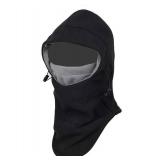 Purjoy Multipurpose Use Thermal Warm Fleece Balaclava Hood Police Swat Ski Bike Wind Stopper Full Face Mask Hats Neck Warmer Outdoor Winter Sports Snowboarding Cap (Black+Grey)