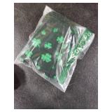 Warmbaby Green Shamrock Socks Women Girls Clover Socks Black