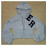 Grey Cropped Hoodie