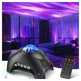 Northern Galaxy Light Aurora Projector with 33 Light Effects, Night Lights LED Star Projector for Bedroom Nebula Lamp, Remote Control, White Noises, Bluetooth Speaker for Parties