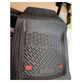 FH Group F11306BLACK Black All Weather Floor Mat, 3 Piece (Full Set Trimmable Heavy Duty)