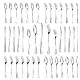 MUTNITT 30 Pcs Silverware Set Service for 6,Premium Stainless Steel Flatware Set,Mirror Polished Cutlery Utensil Set,Durable Kitchen Eating Tableware Set,Include Fork Knife Spoon Set,Dishwasher Safe