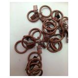 Iron Metal Curtain Clip Rings 1 Inch Interior Diameter, (Copper)