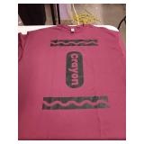 Crayon Tshirt Halloween Costume for Men Women Adult Size | Funny Cool Group Shirt idea | Graphic tee (xx_l, Maroon)