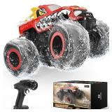 DEERC 1:16 Amphibious RC Monster Trucks IPX7 Waterproof Remote Control Car 4WD Dual Motors All Terrain Off Road 2.4Ghz RC Cars Boat Toys Gifts for Boys Girls Kids Adults