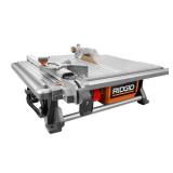 Ridgid R4021 120-Volt 6.5 Amp Corded 7 Inch Self-Aligning Table Top Wet Tile Saw ( Missing Rip Guide)- Retail: $293.46