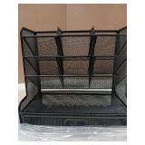 Furninxs Office Desk Organizer Black 10.5 X 6 In X 10 In