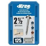 Kreg SML-C250-125 Zinc Pocket Screws 2 1/2-Inch #8 Coarse Thread Maxi-Loc Head (125 Count)