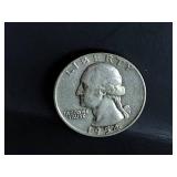 1954 silver quarter dollar coin