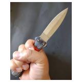 handmade dagger D2 steel 9 inch total length fixed full tang blade hard wood handle double edge knife