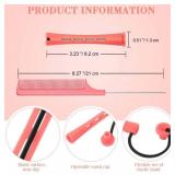 36 Pieces Cold Wave Rod Hair Perm Rods Hair Rollers Perming Rods Curlers with Steel Rat Tail Comb for Hairdressing Styling (Pink, 0.51 Inch)