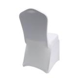 WELMATCH White Stretch Spandex Chair Covers Wedding - 50 PCS Banquet Events Party Universal Dining Decoration Scuba Elastic Chair Covers Good (White, 50) - Retail: $84.24